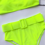Bandeau High Waisted Bikini Set - THE GOOD TINGZ