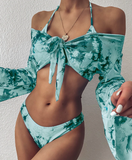 Tie-Dye Mesh Bikini Set