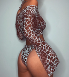 Tie-Dye Mesh Bikini Set