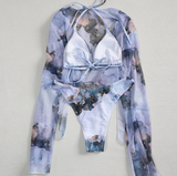Tie-Dye Mesh Bikini Set