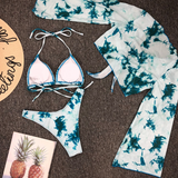 Tie-Dye Mesh Bikini Set