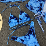 Tie-Dye Mesh Bikini Set