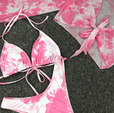 Tie-Dye Mesh Bikini Set
