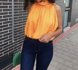 Ruffle Romance Sleeveless Blouse