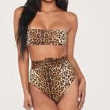 Bandeau High Waisted Bikini Set - THE GOOD TINGZ