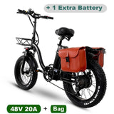 750W Folding Electric Snow Bike with Fat 20" Wheels - THE GOOD TINGZ