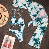 Tie-Dye Mesh Bikini Set