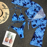 Tie-Dye Mesh Bikini Set