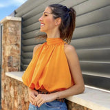 Ruffle Romance Sleeveless Blouse